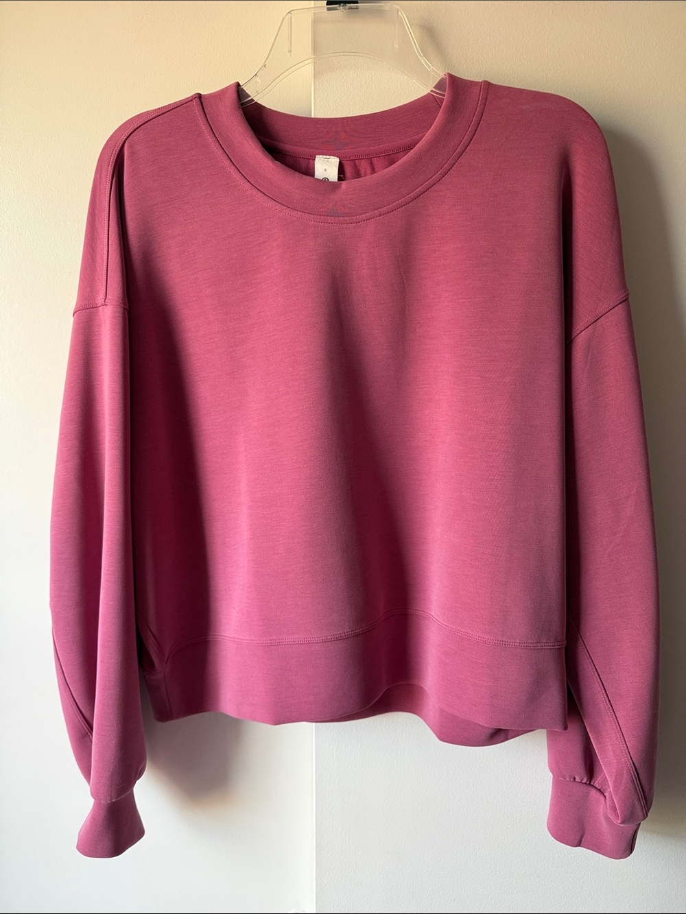 Lululemon Perfectly Oversized Cropped Crew *Softstreme in Washed Mauve